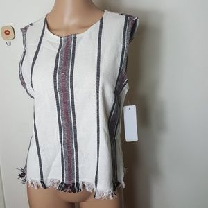 Stripped Woven Tank